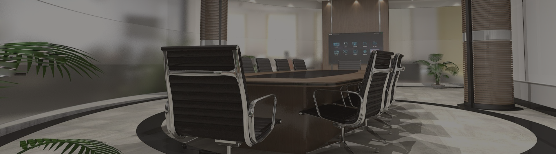 An office room with chairs and a desk